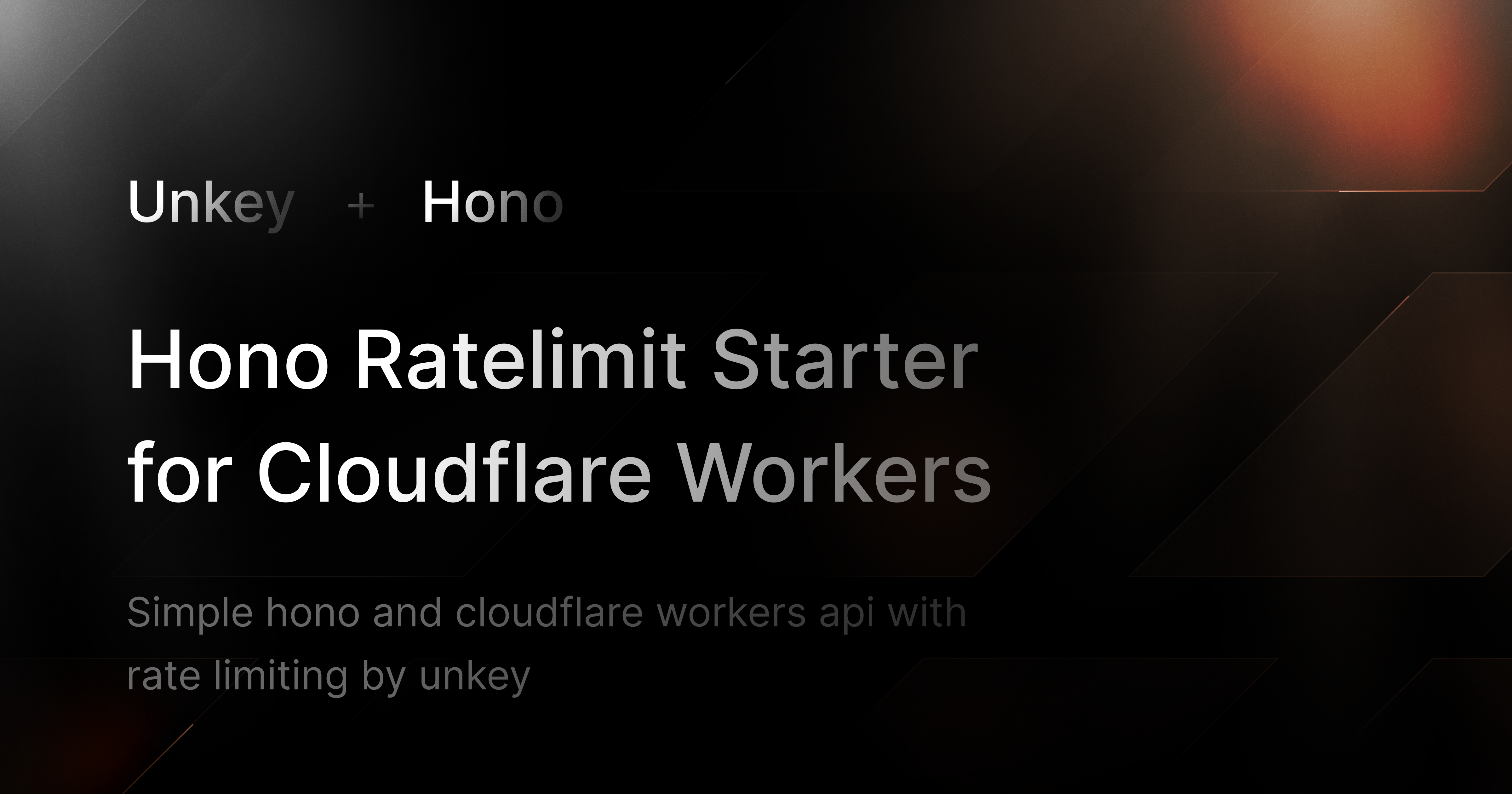 Simple hono and cloudflare workers api with rate limiting by unkey